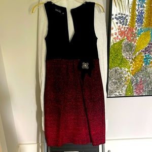 Ombré boucle knit Teri Jon dress